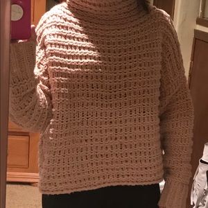 Free People Sweaters - Free People soft pink funnel neck sweater XS Free People Sweaters - Free People soft pink funnel neck sweater XS